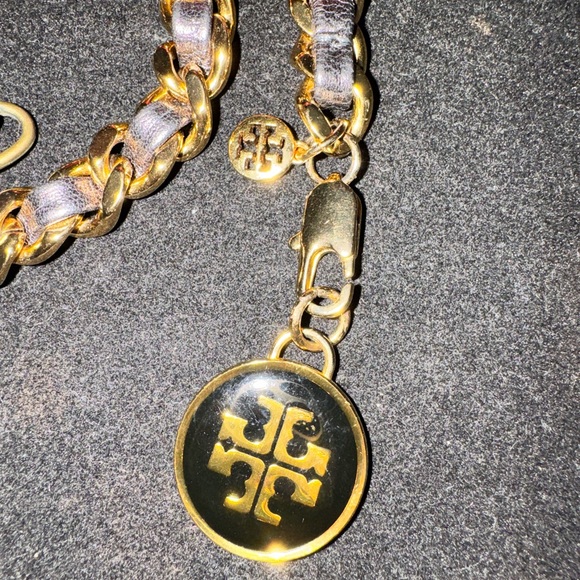 Tory Burch Black & Gold Logo Chain Necklace/Convertible Belt w/added Hook💥READ💥 - Picture 3 of 8
